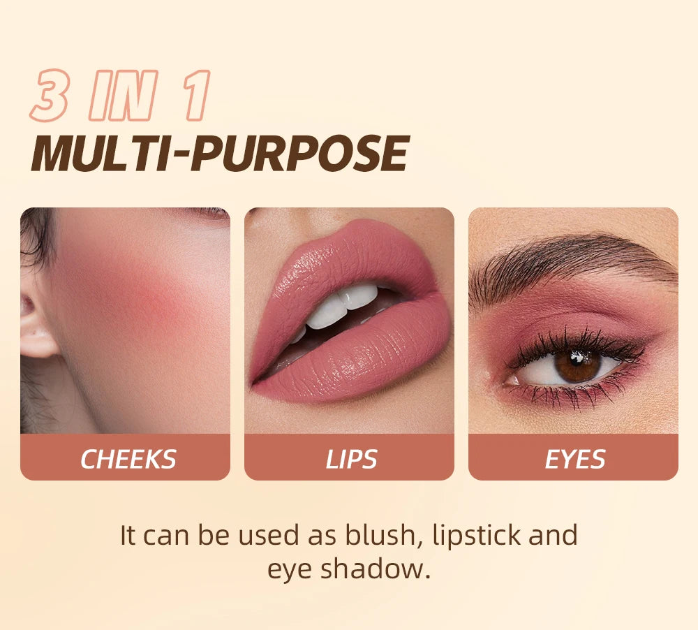 QIBEST Lipstick Blush Stick Eyes Cheek Lip Tint Buildable in USA