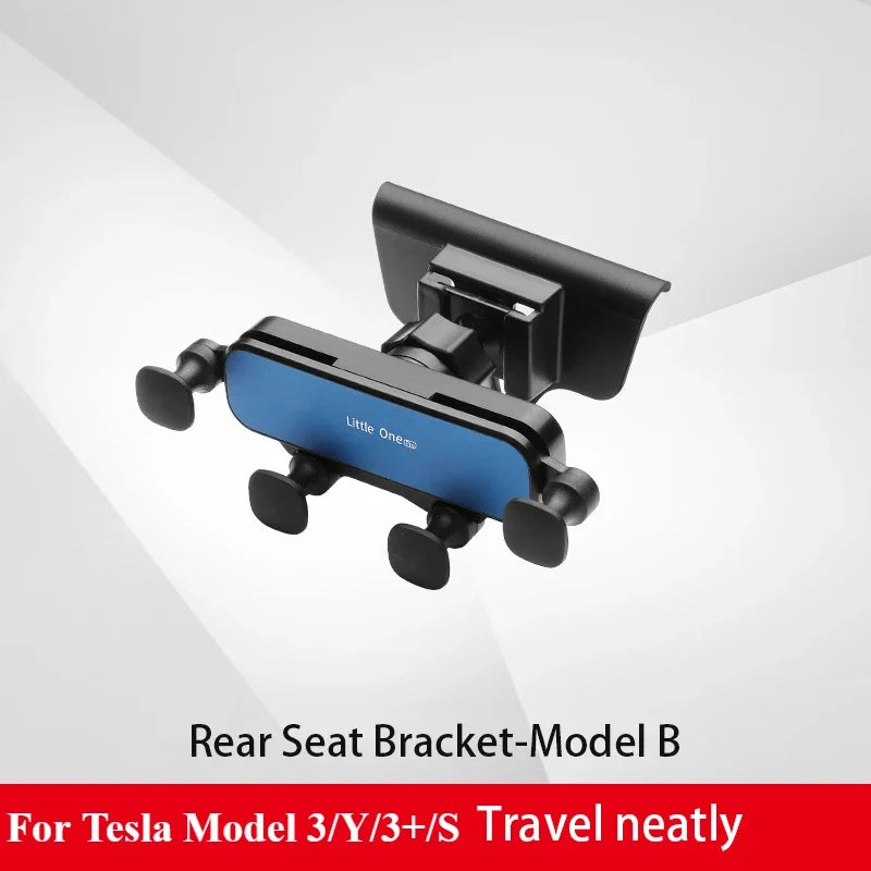 Car Back Seat Headrest Mount Holder For Tesla Model 3/Y/S/3+ 360 Rotat