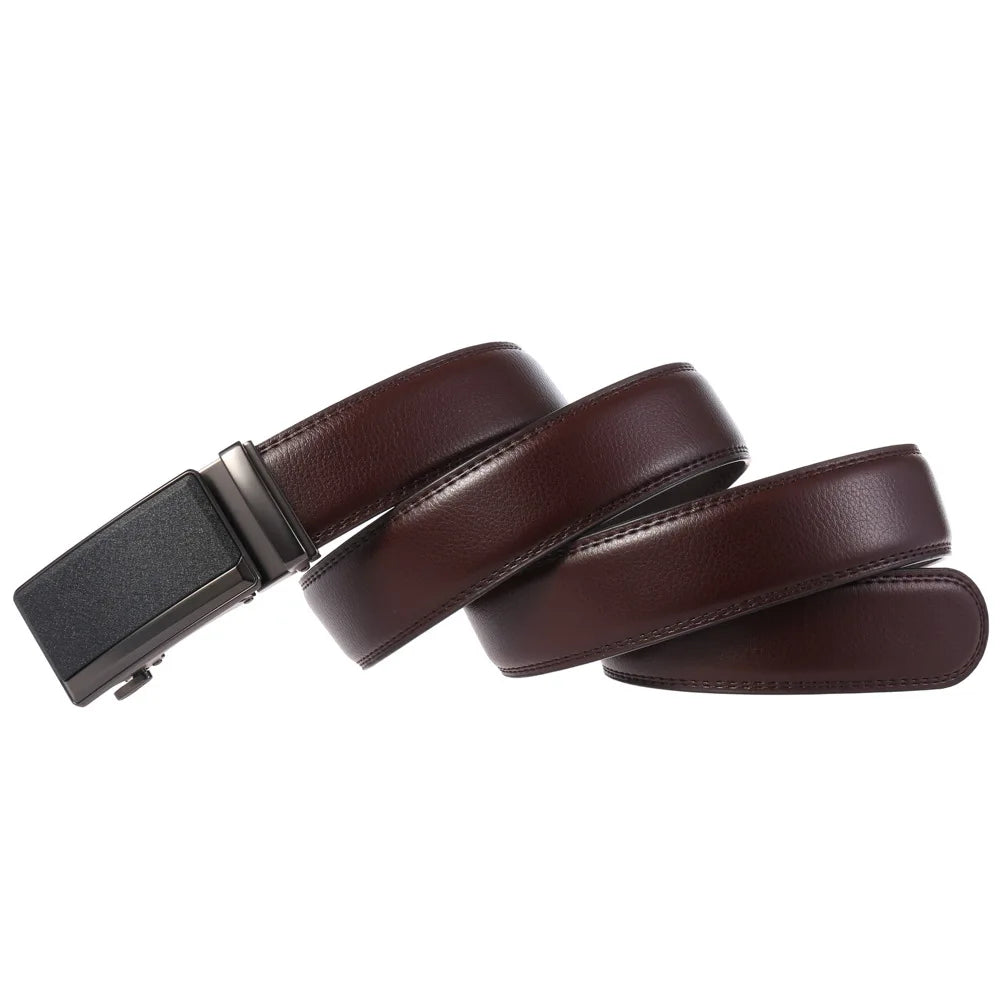 Men's Leather Belts Fashion Buckle Cowskin Male Belts in USA