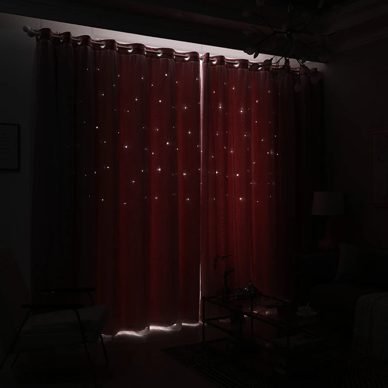 Blue Pink Blackout Kids Curtains for Bedroom Star Curtains in USA