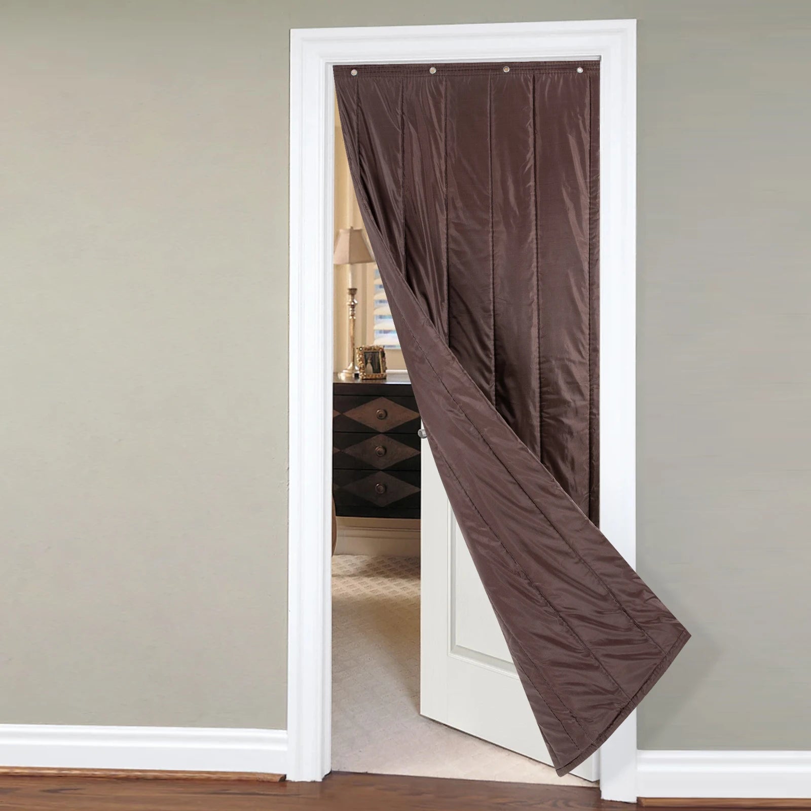 Insulated Door Curtain Thermal Cover Soundproof Winter Doorways in USA