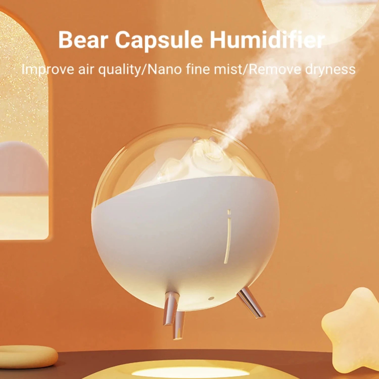 Air Humidifier with Ultrasonic Technology and LED in USA.