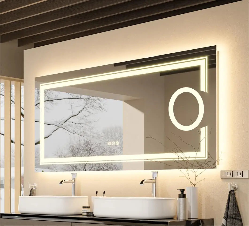 Large Backlit LED Illuminated Bathroom Mirror Touch