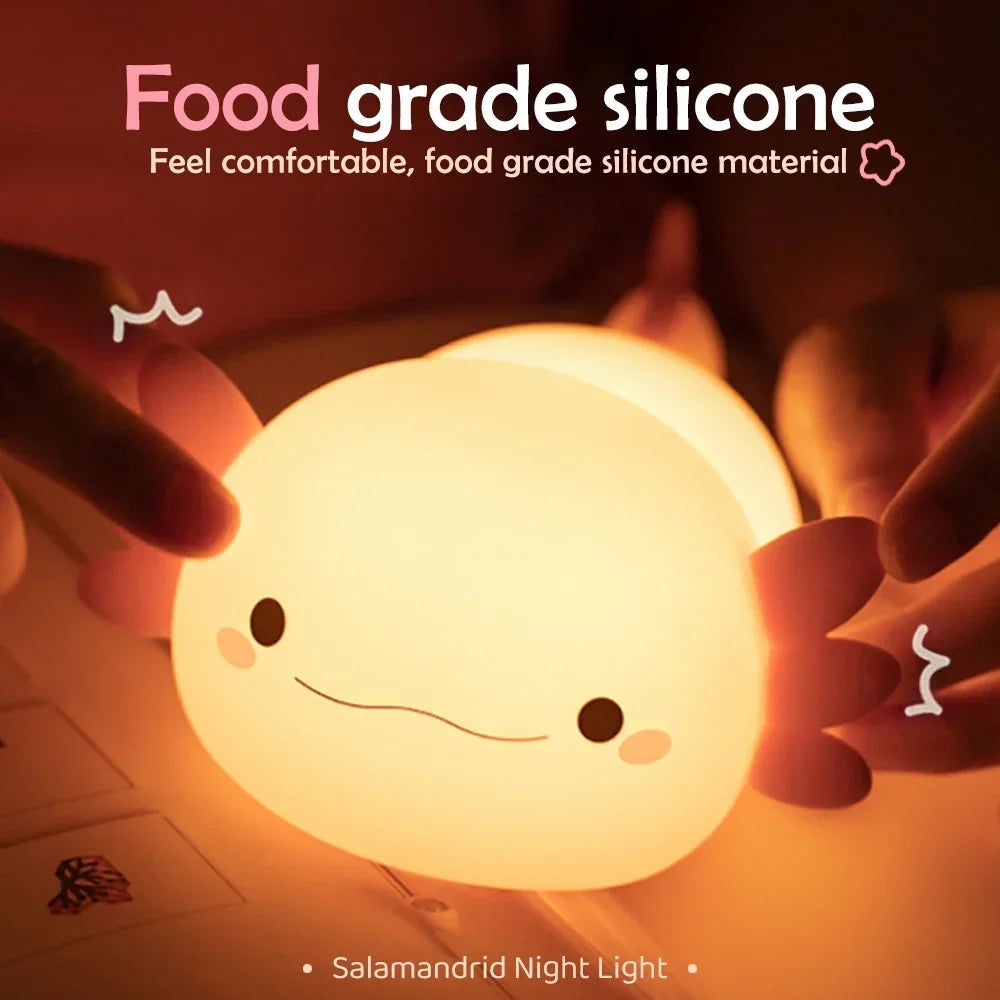 Novelty Silicone Axolotl Night Light Rechargeable in USA