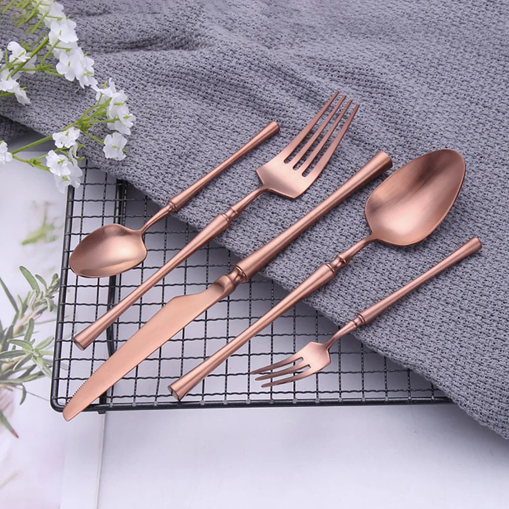 Pcs Gold Tableware Dinnerware Stainless Steel Cutlery Set