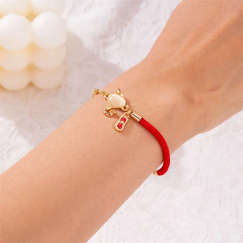 Snake Year Luck Bracelet Women Blessing Amulet in USA