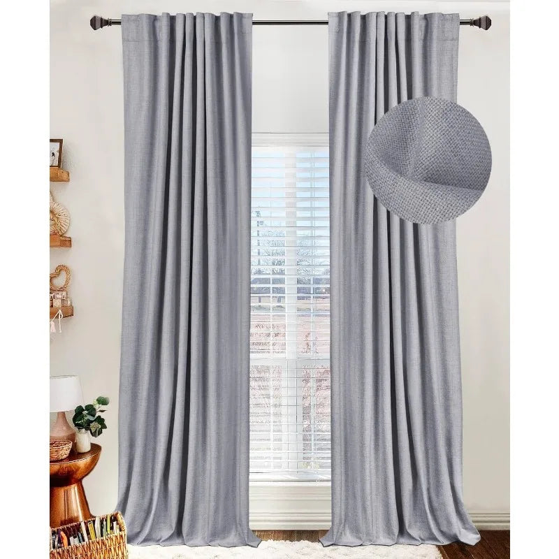 Blackout Shield Linen Blackout Curtains Bedroom in USA