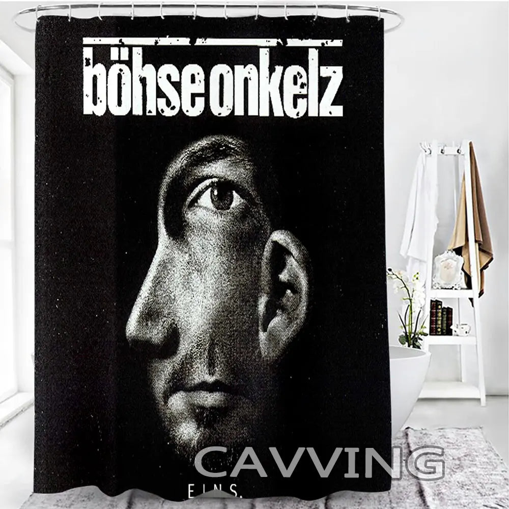 ROCK BAND 3D Shower Curtain Waterproof Bathroom Curtain in USA.