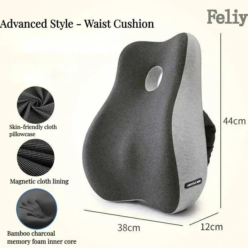 Memory Foam Office Chair Cushion Car Seat Support Waist