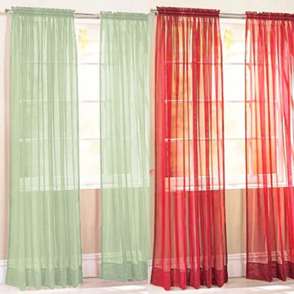 Living Room Curtain Glass Yarn Sheer Window Valance Curtain in USA