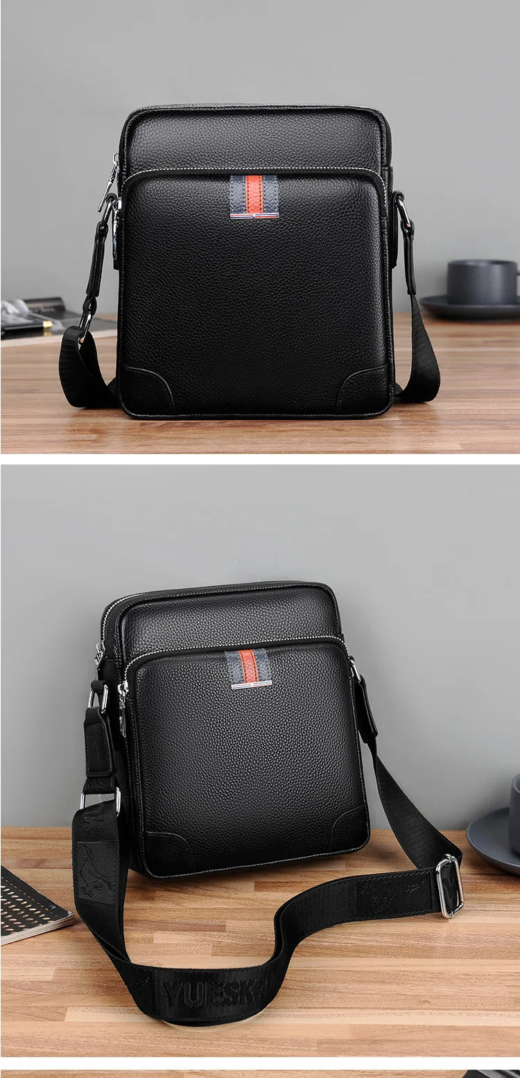 Famous Brand Small Men's Bag Genuine Leather Men Shoulder Bag in USA