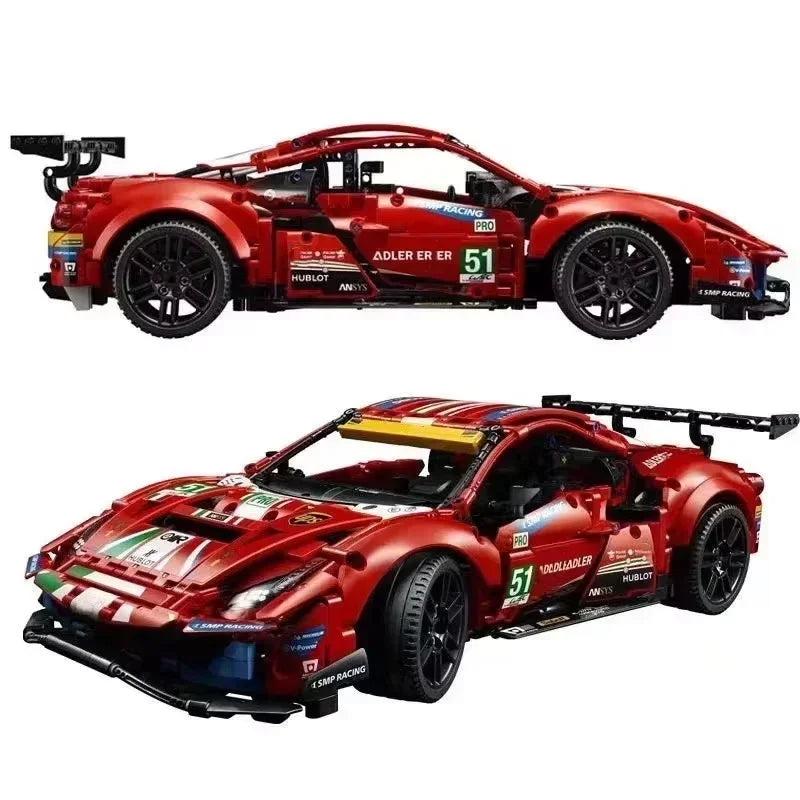 Technical 488 GTE 42125 1684PCS Series Building Blocks MOC Sports Race