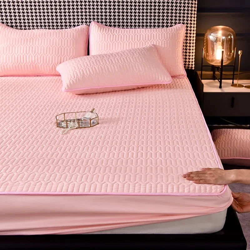 Thicken Mattress Cover Thick Quilted Stitched Bed Linen in USA.