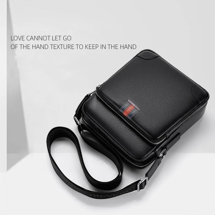 Famous Brand Small Men's Bag Genuine Leather Men Shoulder Bag in USA