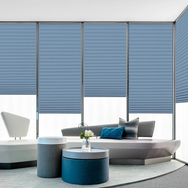 Self-adhesive Pleated Blinds Bathroom Balcony Shades in USA