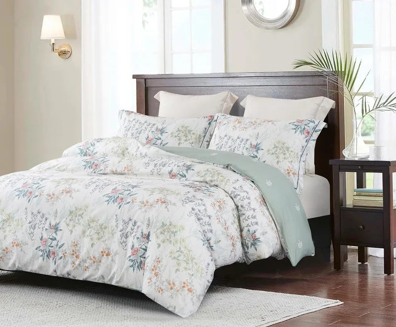 Duvet Cover, Thread Count Cotton Printed Luxury Floral Comforter