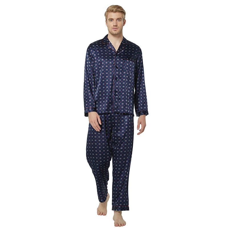 Tony&Candice Men's Satin Silk Pajama Set Men Pajamas Silk in USA