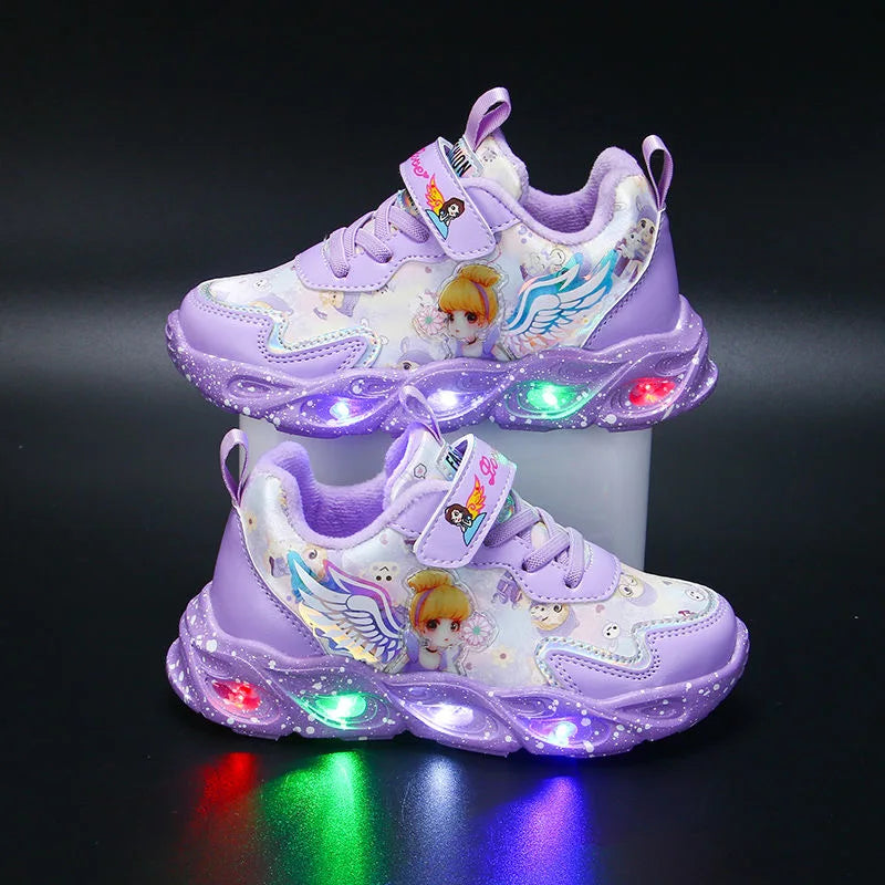 Fashion Lightweight Spring Mesh LED Luminous Sports Shoes in USA