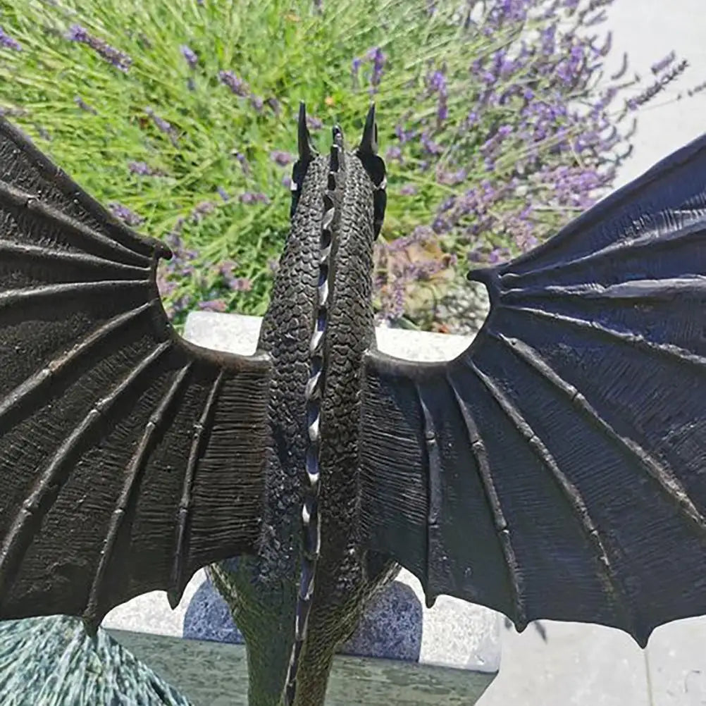 Garden Decoration Garden Dragon Statue Fountain Dragon Ornament Resin 