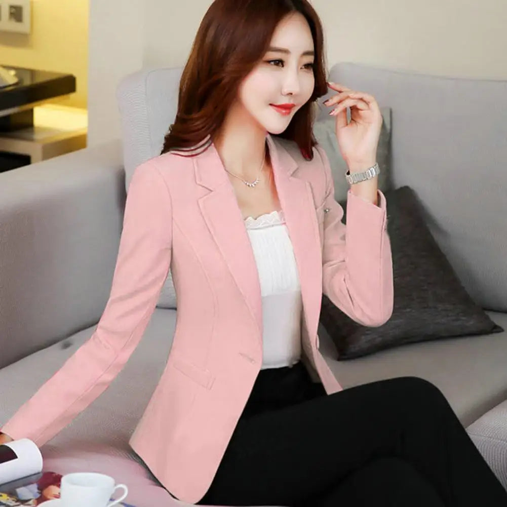 Slim Fit Korean Suit Coat Women Blazer Streetwear in USA