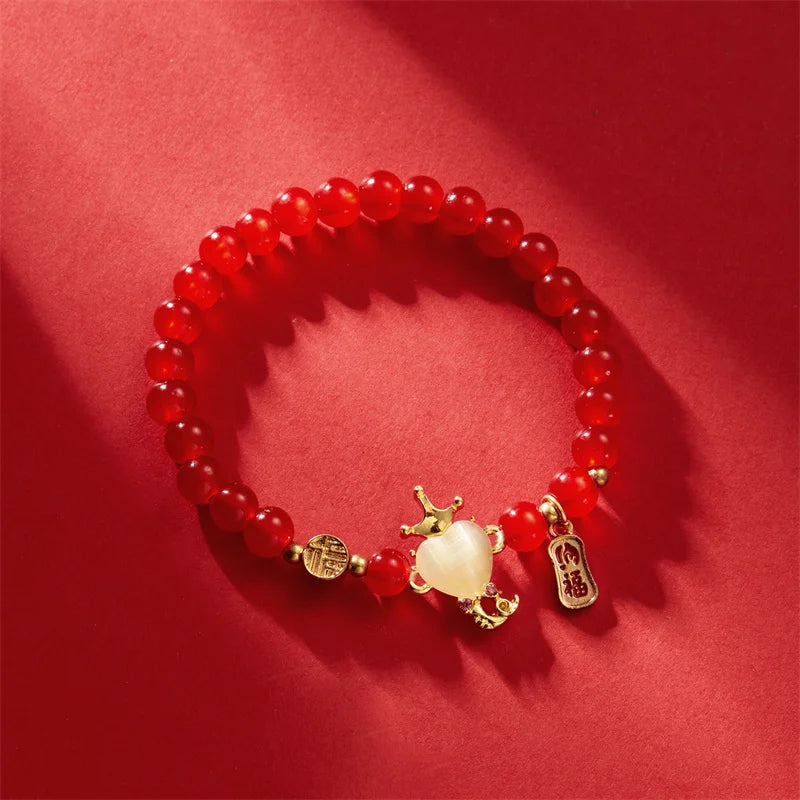 Snake Year Luck Bracelet Women Blessing Amulet in USA