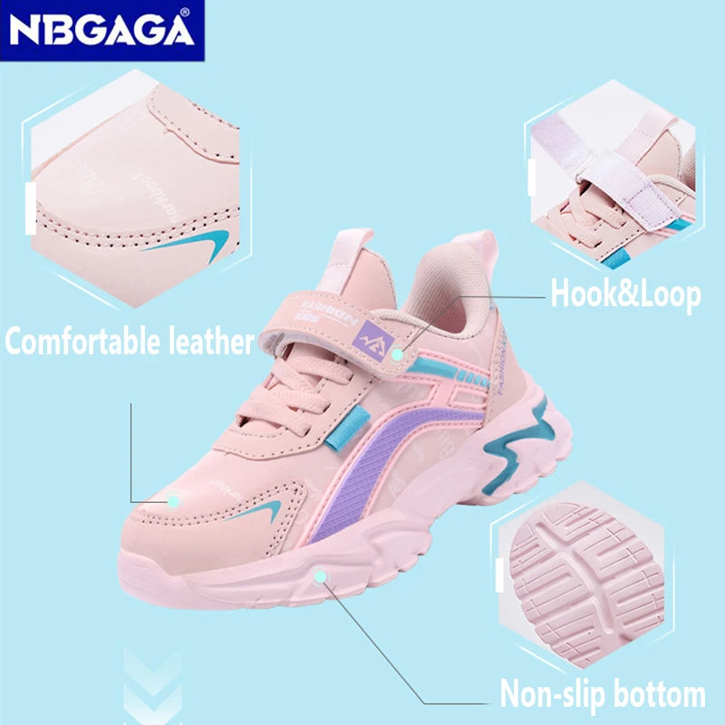 Kids Casual Pink Girls Leather Shoes Fashion in USA