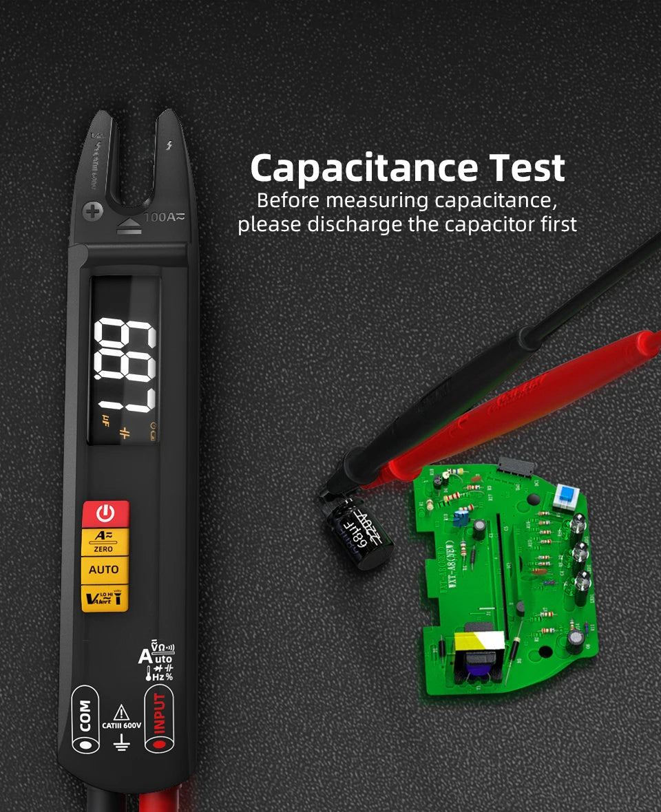 BSIDE Digital Clamp Meter Fork DC AC Professional 100A Ammeter Pliers 