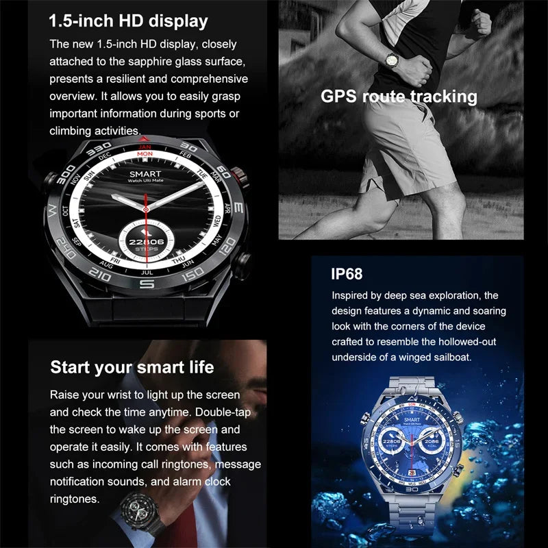 GPS Tracker Smartwatch Men NFC Bluetooth Call IN USA.