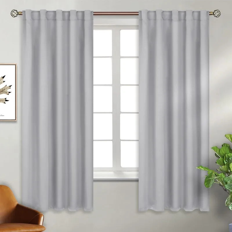 Navy Blue Elegant Blackout Curtains Rod Pocket in USA