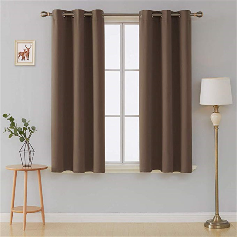 Black Blackout Thermal Insulated Curtains Living Room Bedroom in USA