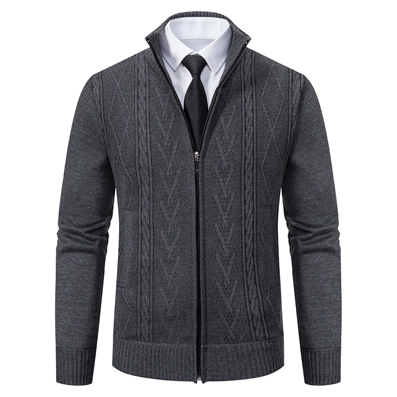 new cashmere padded warm casual men's knitted sweater coat in USA