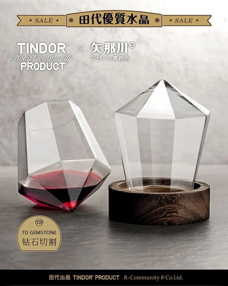 Creative Crystal Shape Glass Transparent Glasses Drinking in USA.