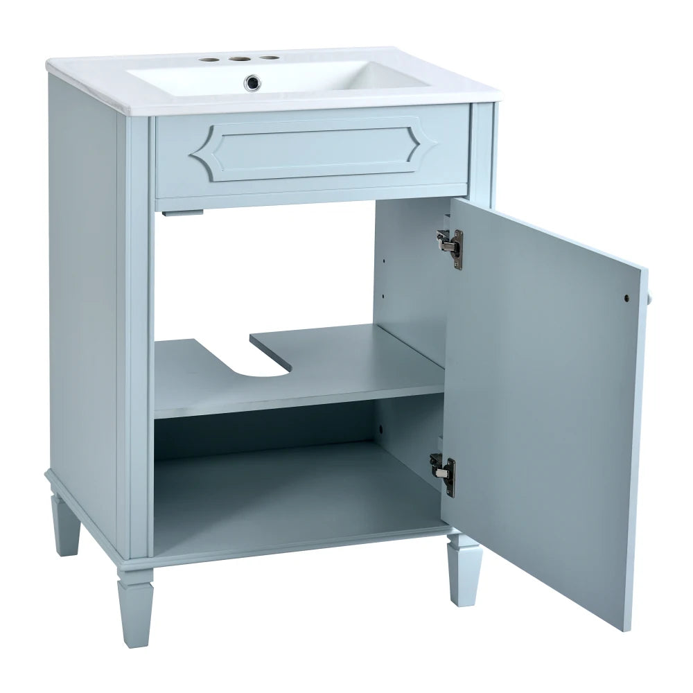 Bathroom Vanity with Ceramic Sink Combo, Modern Freestanding in USA.