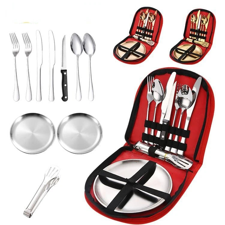 Stainless Steel Outdoor Portable Tableware Set