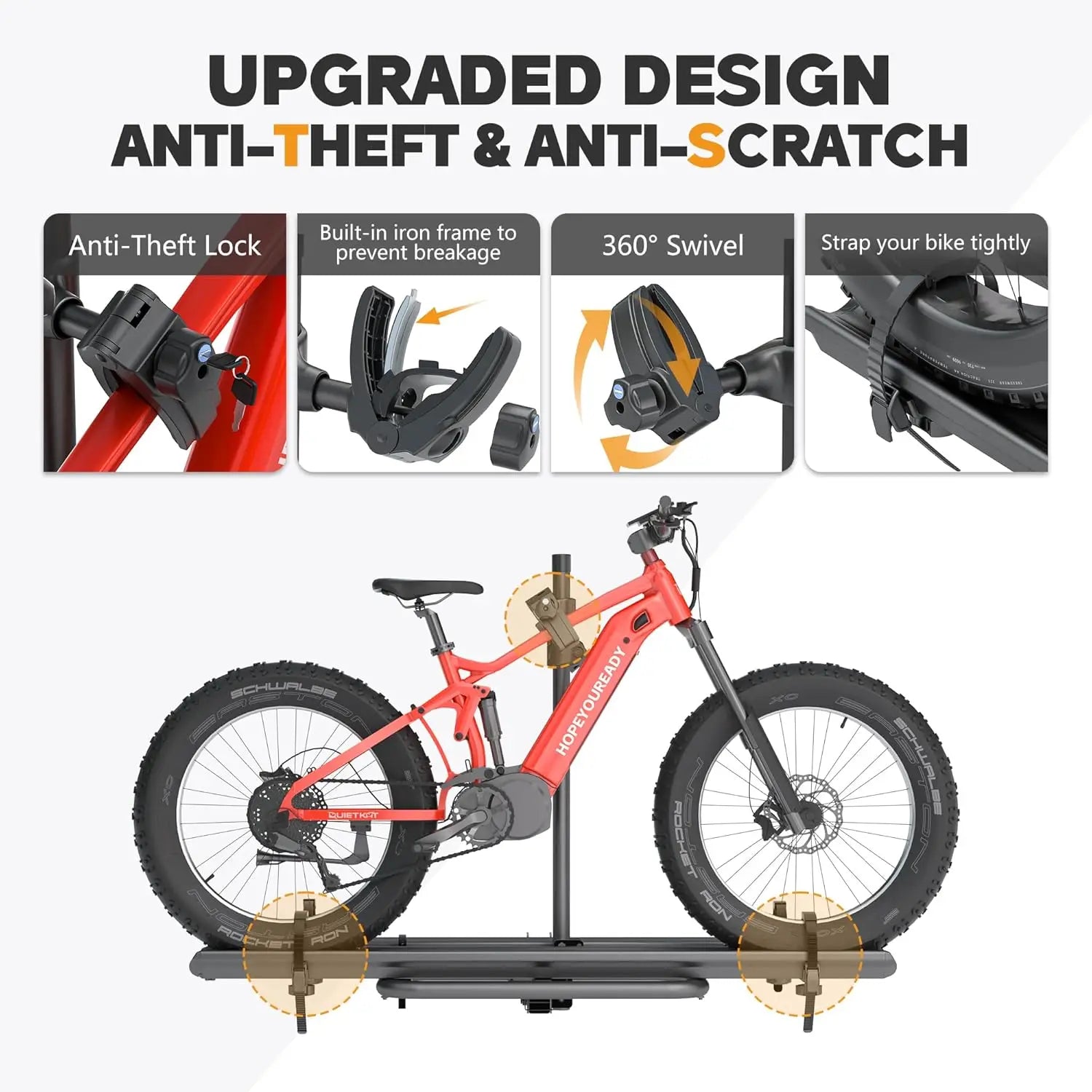 Rack Ramp Hitch Mounted Lockable Bike Racks in USA