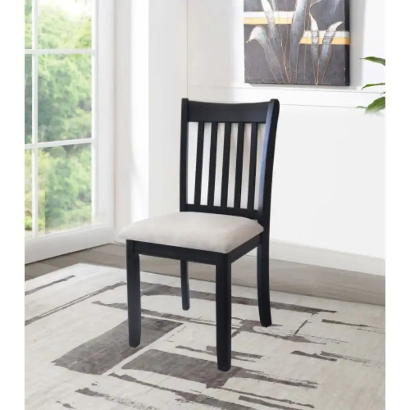 Dining Room Furniture Black Finish Set Seating Chairs IN USA.