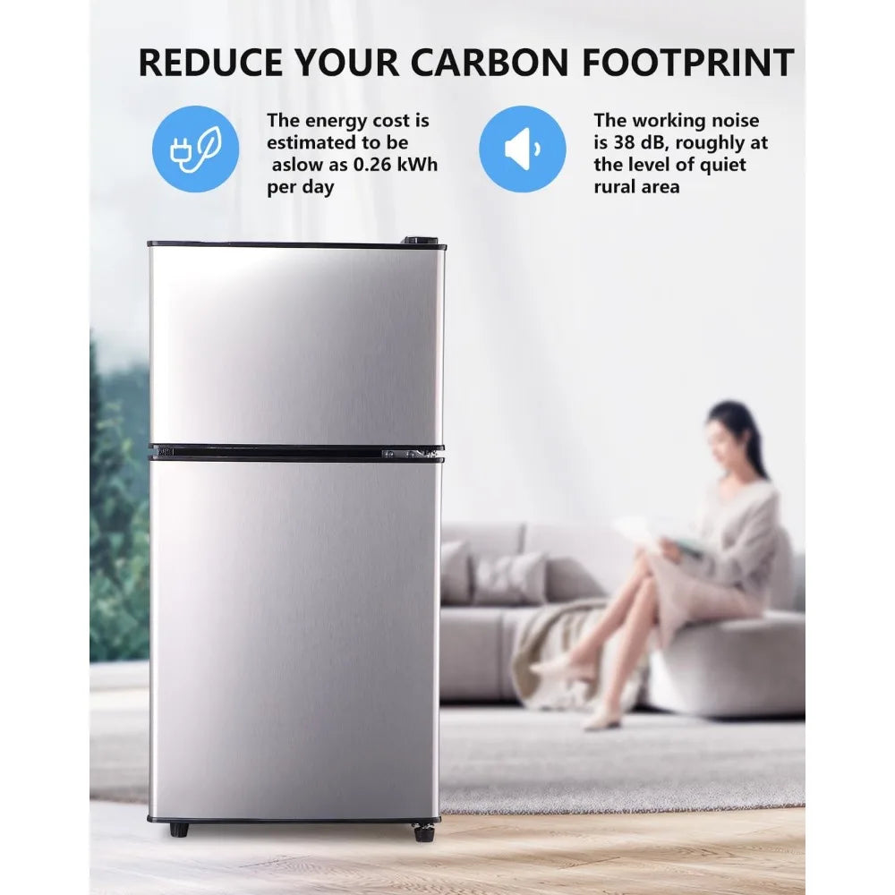 Compact, Small Refrigerator Freezer, Retro Fridge IN USA.