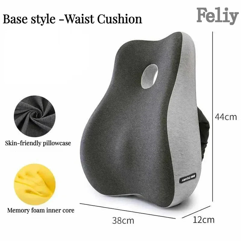 Memory Foam Office Chair Cushion Car Seat Support Waist