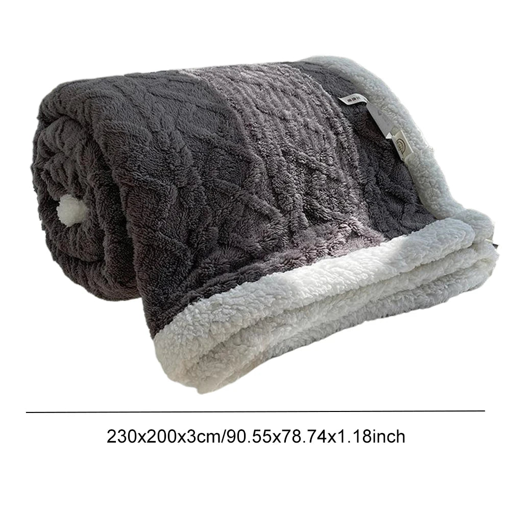 Thick Winter Warm Blanket Bed Artificial Lamb Cashmere in USA