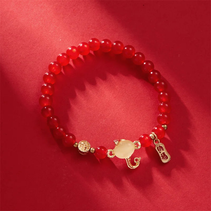 Snake Year Luck Bracelet Women Blessing Amulet in USA