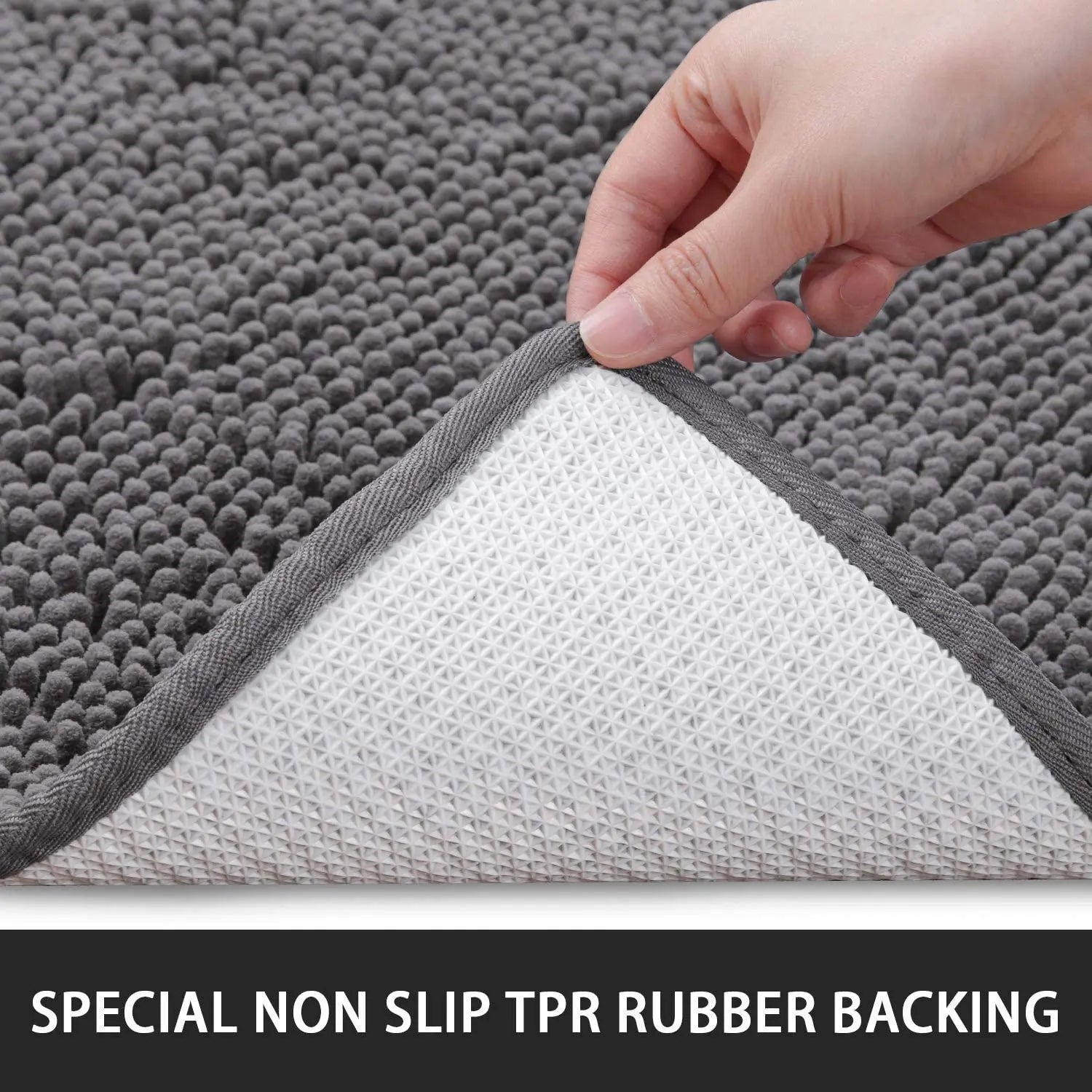 Non-slip super absorbent Bath mat Soft pile Foot mat Bathroom