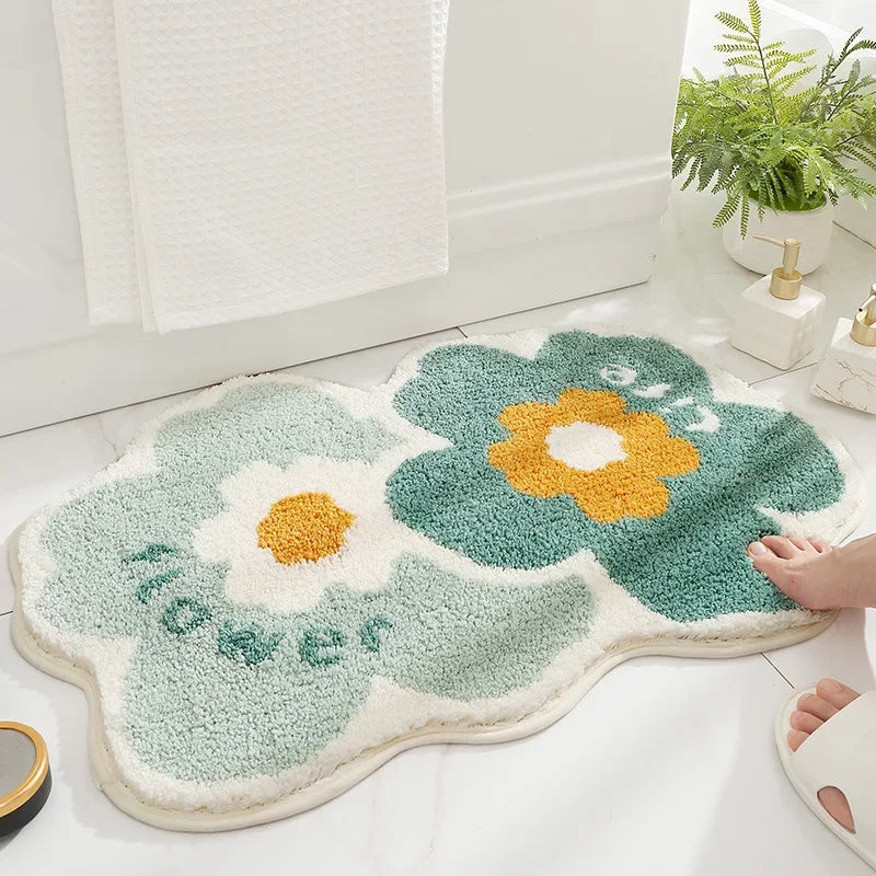 Bathroom Rug Soft Pink Cute Bath Mat Absorbent Microfiber in USA.