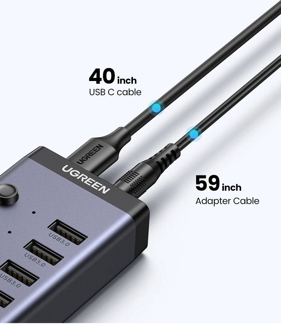 UGREEN USB C Hub Splitter with Individual LED Indicator IN USA.