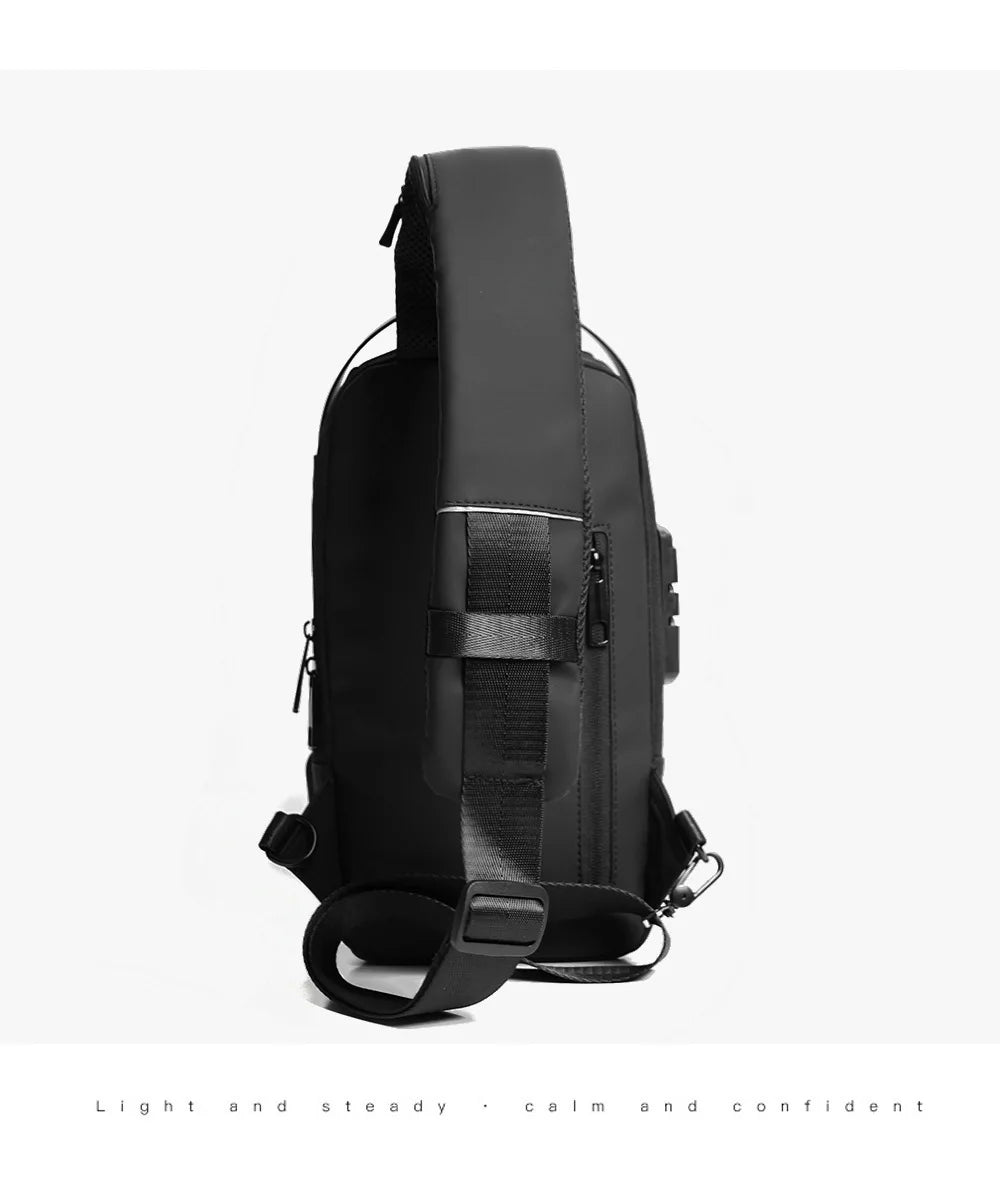 Men Anti Theft Chest Bag Shoulder Bags USB Charging in USA