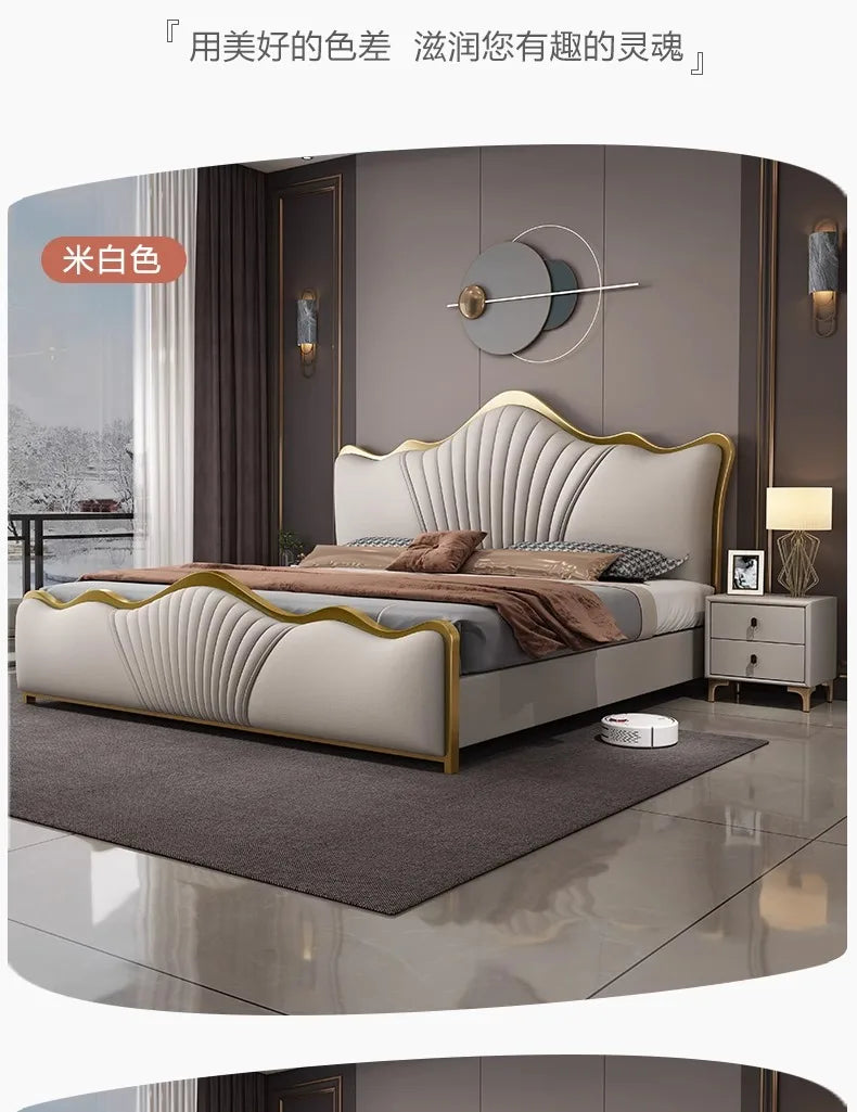 Queen Double Bed Modern Frame Double Bed Boys Sleeping