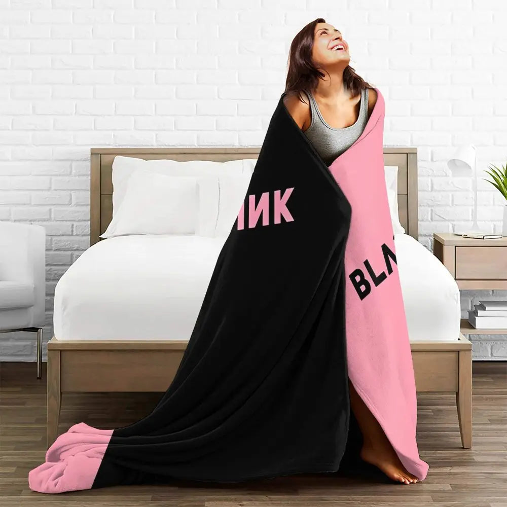 Music Idol Black-Pinks Girl Blankets Flannel All Season in USA