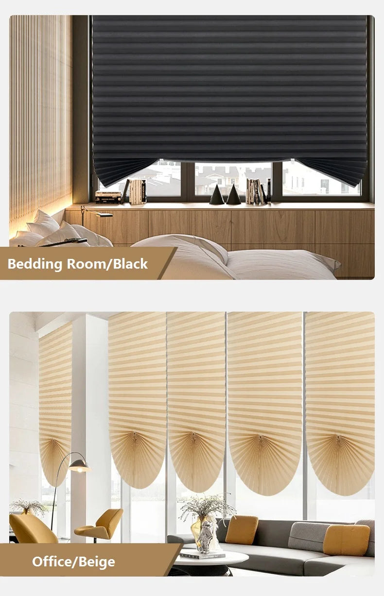 Blind Window Self Adhesive Pleated Blinds Cordless No Drill in USA