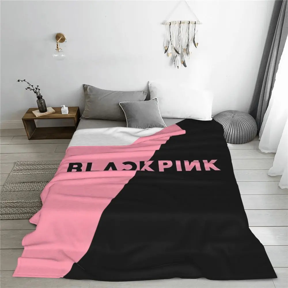 Music Idol Black-Pinks Girl Blankets Flannel All Season in USA