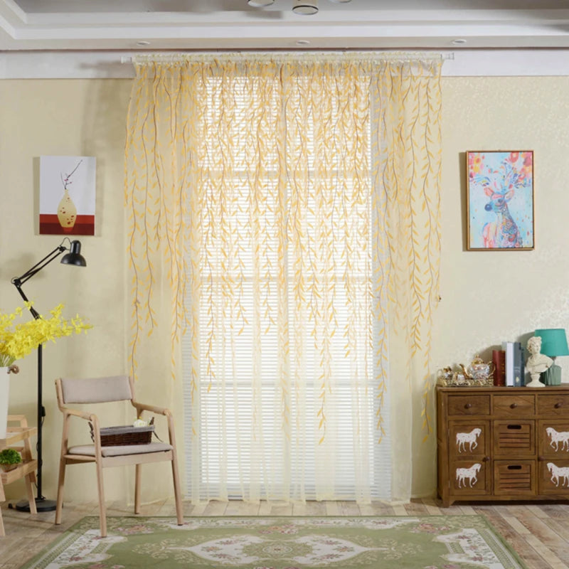 Voile Solid Sheer Gordijnen Window Curtains Living Room in USA