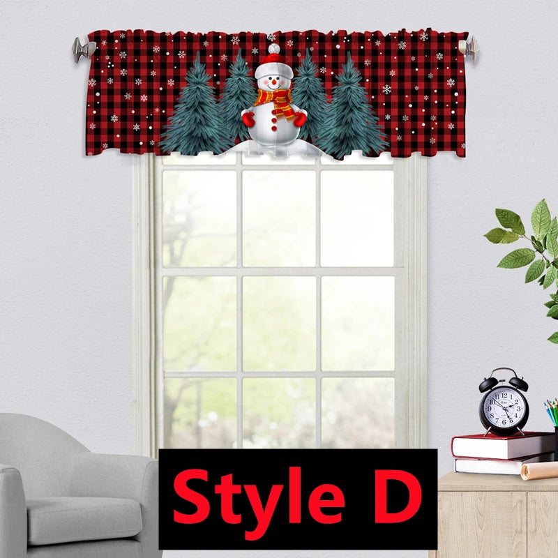 Christmas Window Curtain Christmas Valance Decoration Bedroom in USA